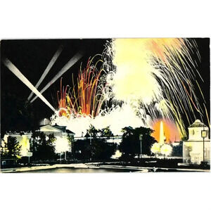 Fireworks Display Canadian National Exhibition Toronto Ontario Canada Postcard
